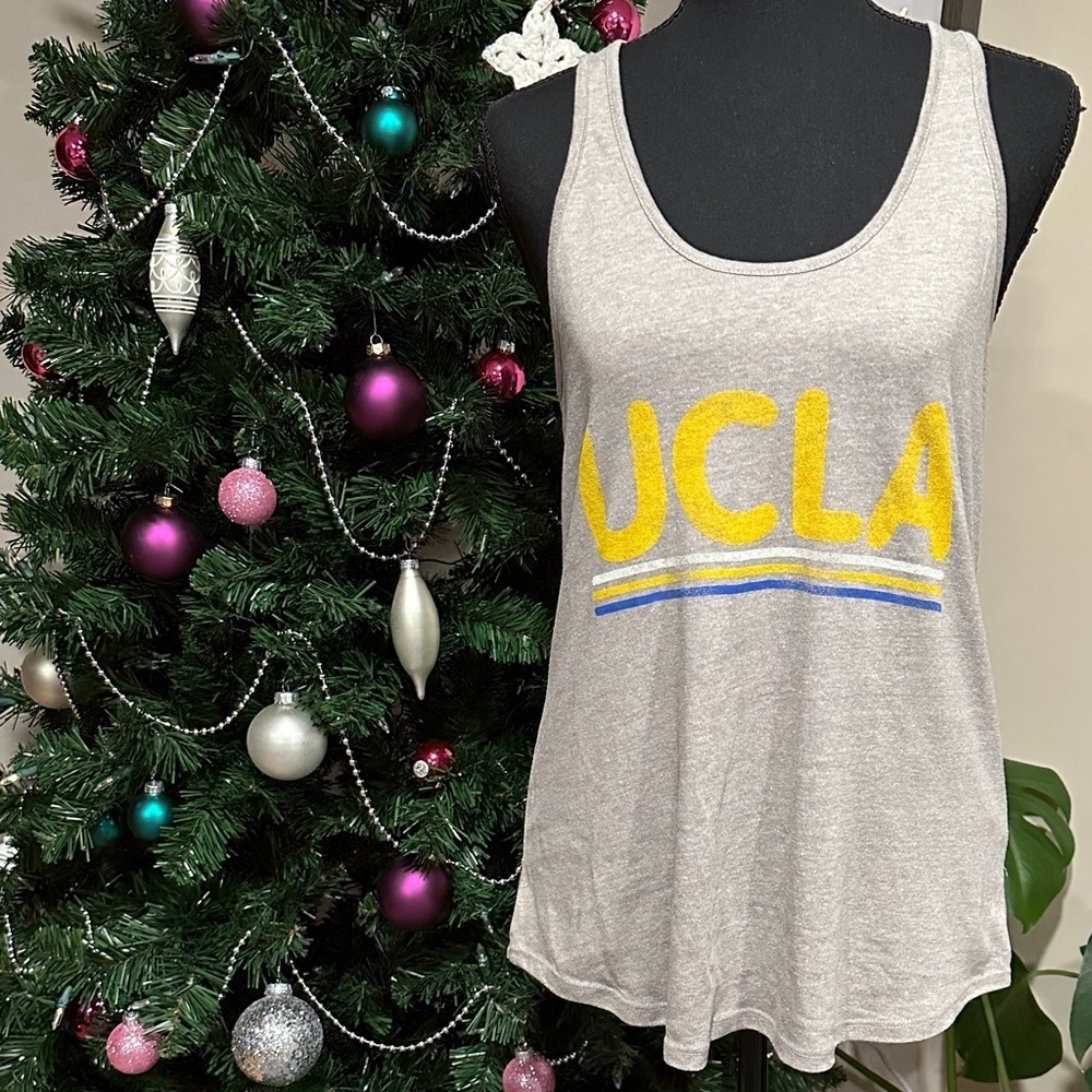 *ALTERNATIVE* Gray x Yellow UCLA Univeristy of Central Los Angeles Tank Top Sz M